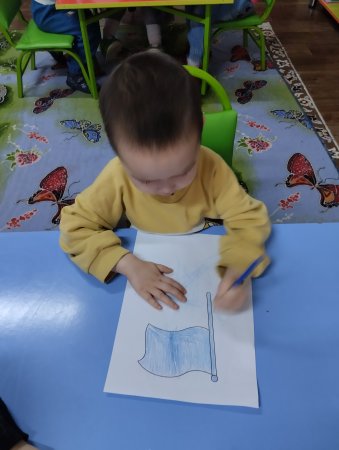 "Ту -тәуелсіздіктің тұмары" сурет салу  Ортаңғы "Көгершін" тобы Тәрбиеші П.Тажибаева